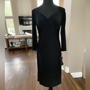 Anne Klein Dress Women's Black Stretchy Form fitting Size 6 NWT